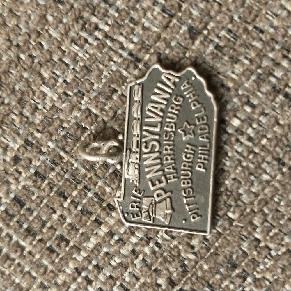 Vintage State of Pennsylvania Charm, signed